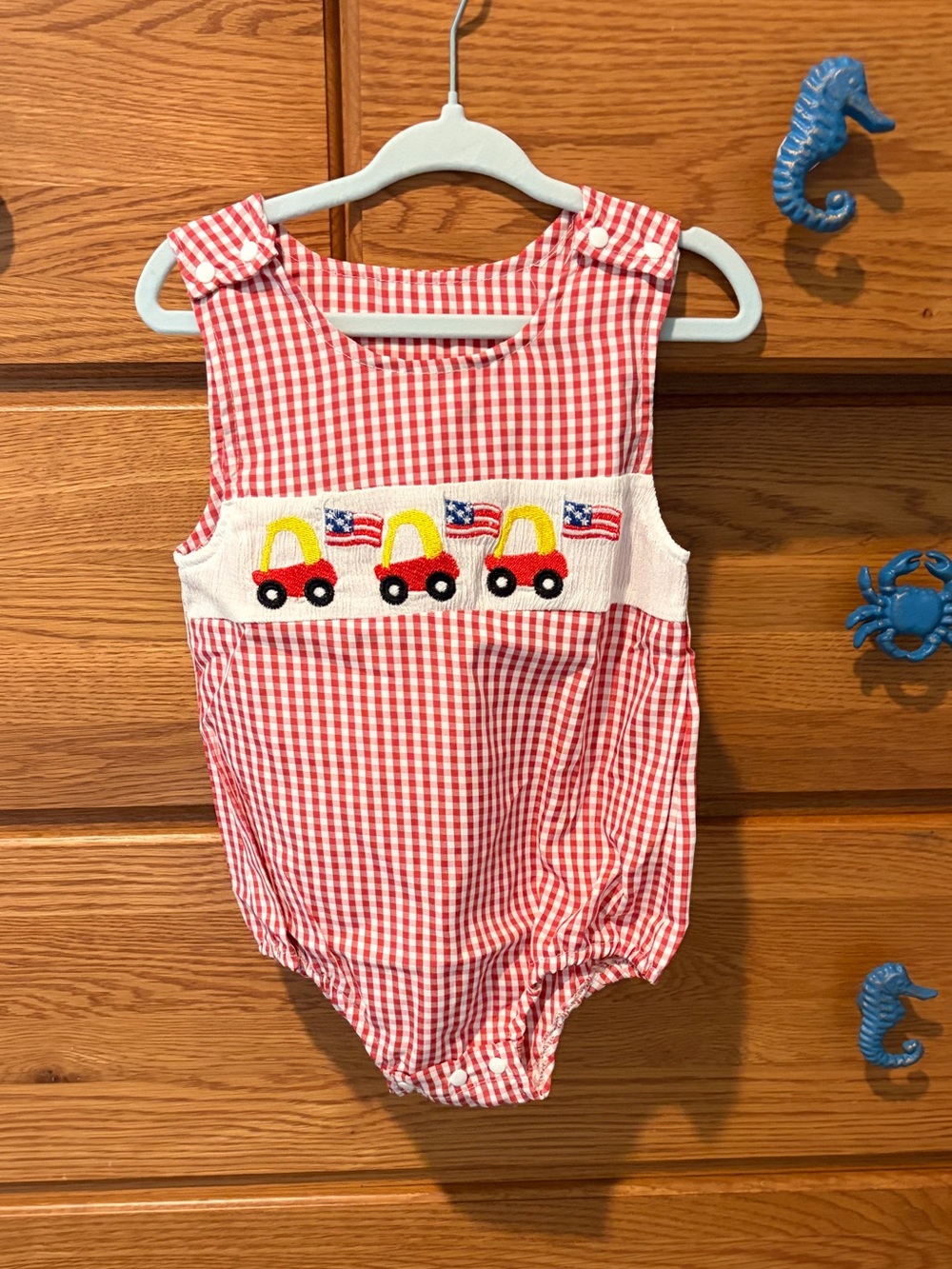 Patriotic Cozy Coupe Bubble Romper 🇺🇸12-18 mo - NWOT